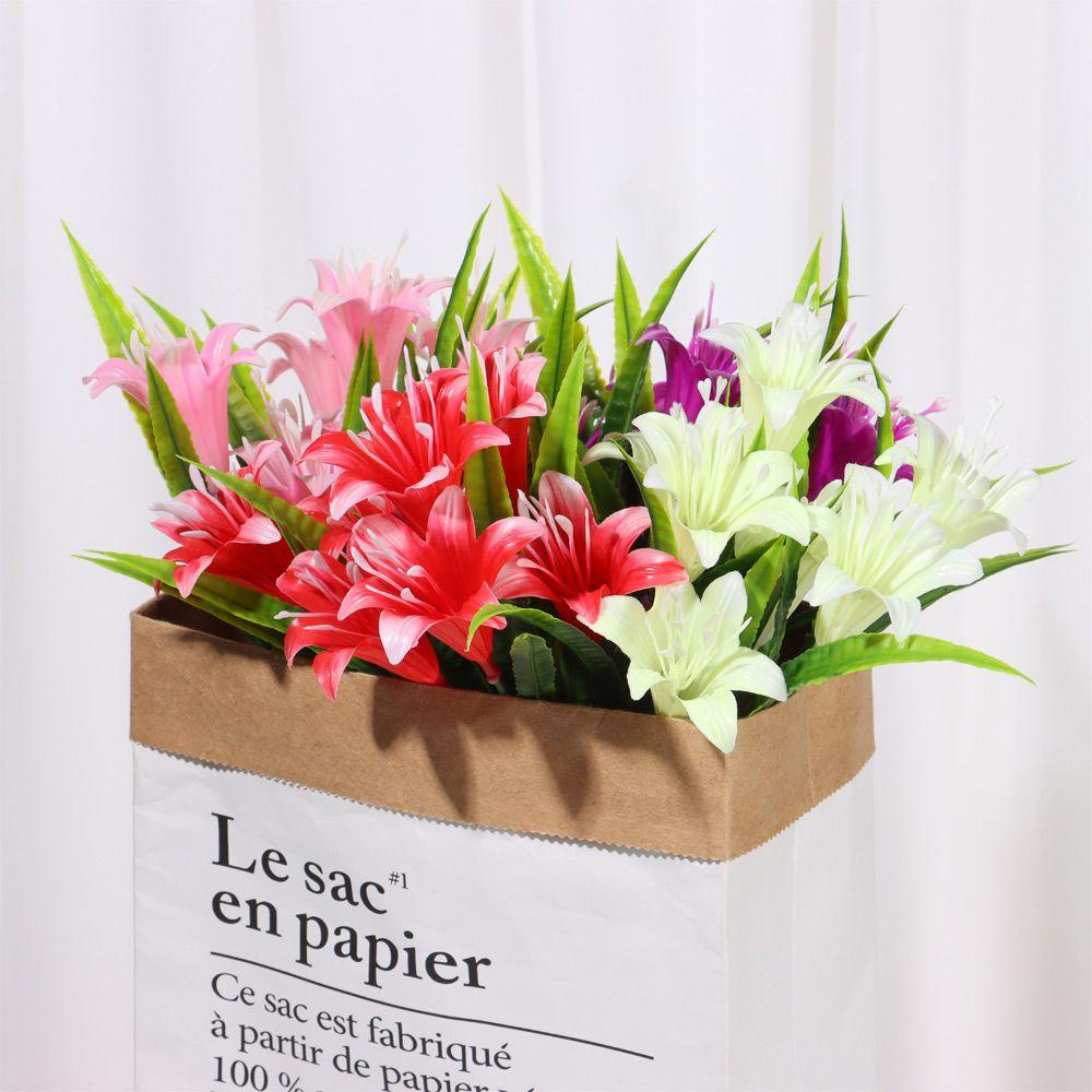 Bó Hoa Loa Kèn Giáo 7 Lá 33cm Trang Trí Tiệc Cưới