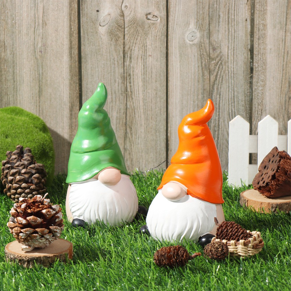 LUCKY Lawn Faceless Gnome Statue Figurines Outdoor Dwarf Garde Goblin Yard Ornaments Resin decoration Funny Magic Elves