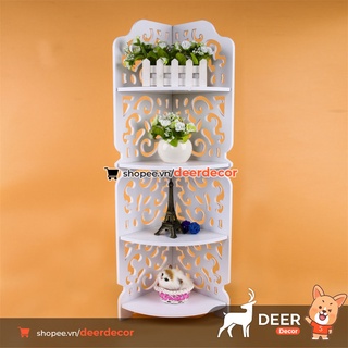 Kệ Góc 4 Tầng Hoa Văn Độc Đáo - DEER DECOR