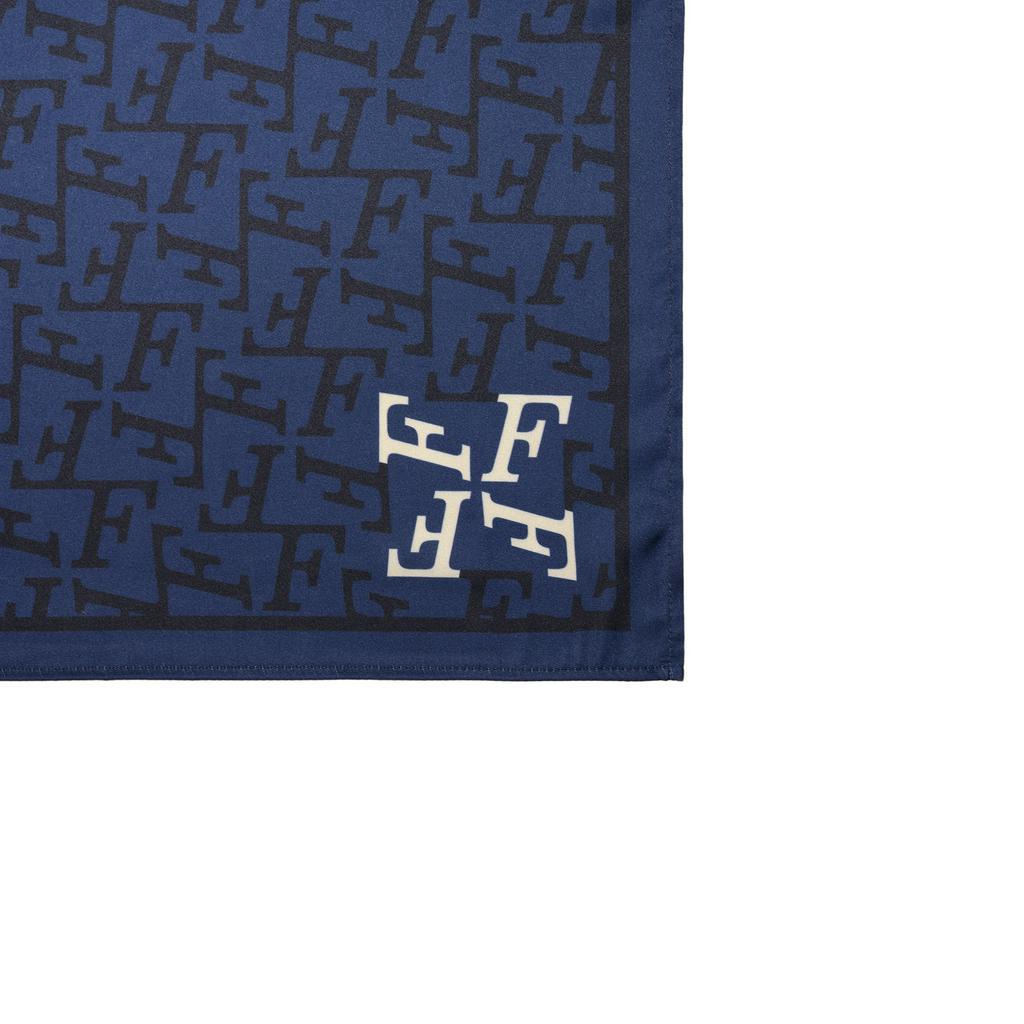 FRONT The Knight New Wave Square Scarf D523 - BLUE ♟ Khăn FRONT chất liệu lụa Latin màu xanh
