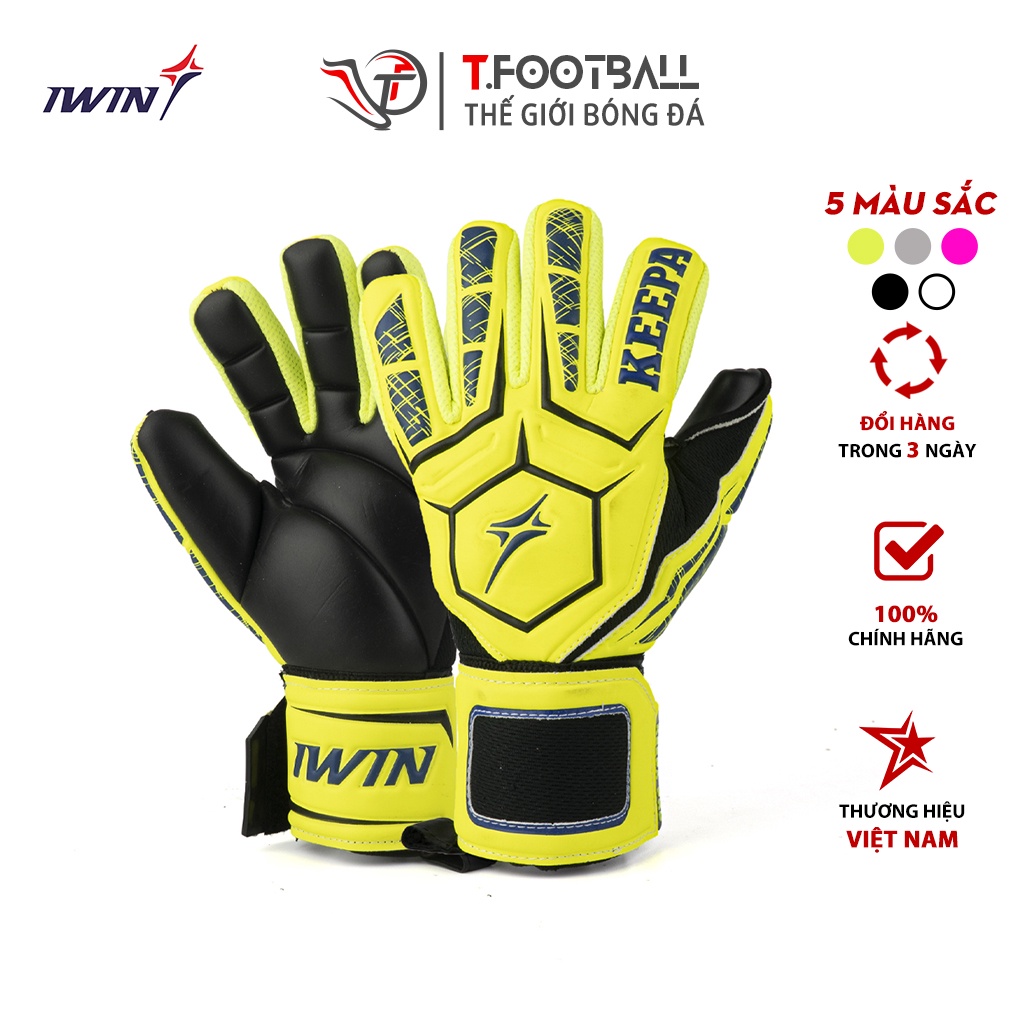 Găng Tay Thủ Môn IWIN Keepa Pro GK Xương Trợ Lực Có Thể Tháo Lắp