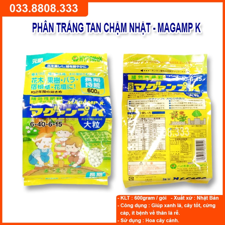 PHÂN BÓN  NHẬT BẢN MAGRAMP ( GÓI 600GRAM) CHUYÊN CHO HOA LAN CÂY CẢNH