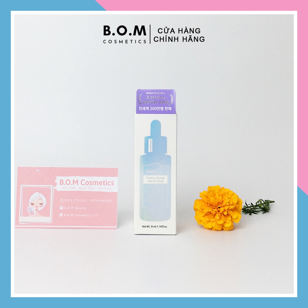 Tinh Chất Vitamin C Giúp Mờ Thâm Nám, Trắng Sáng Dành Cho Da Dễ Kích Ứng Klairs Freshly Juiced Vitamin Drop 35ml