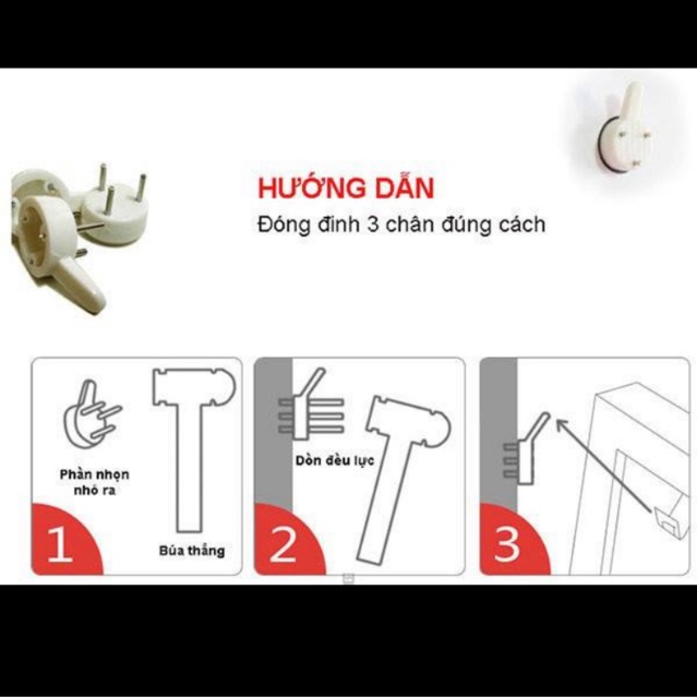 Đinh ba chân treo tranh | BigBuy360 - bigbuy360.vn