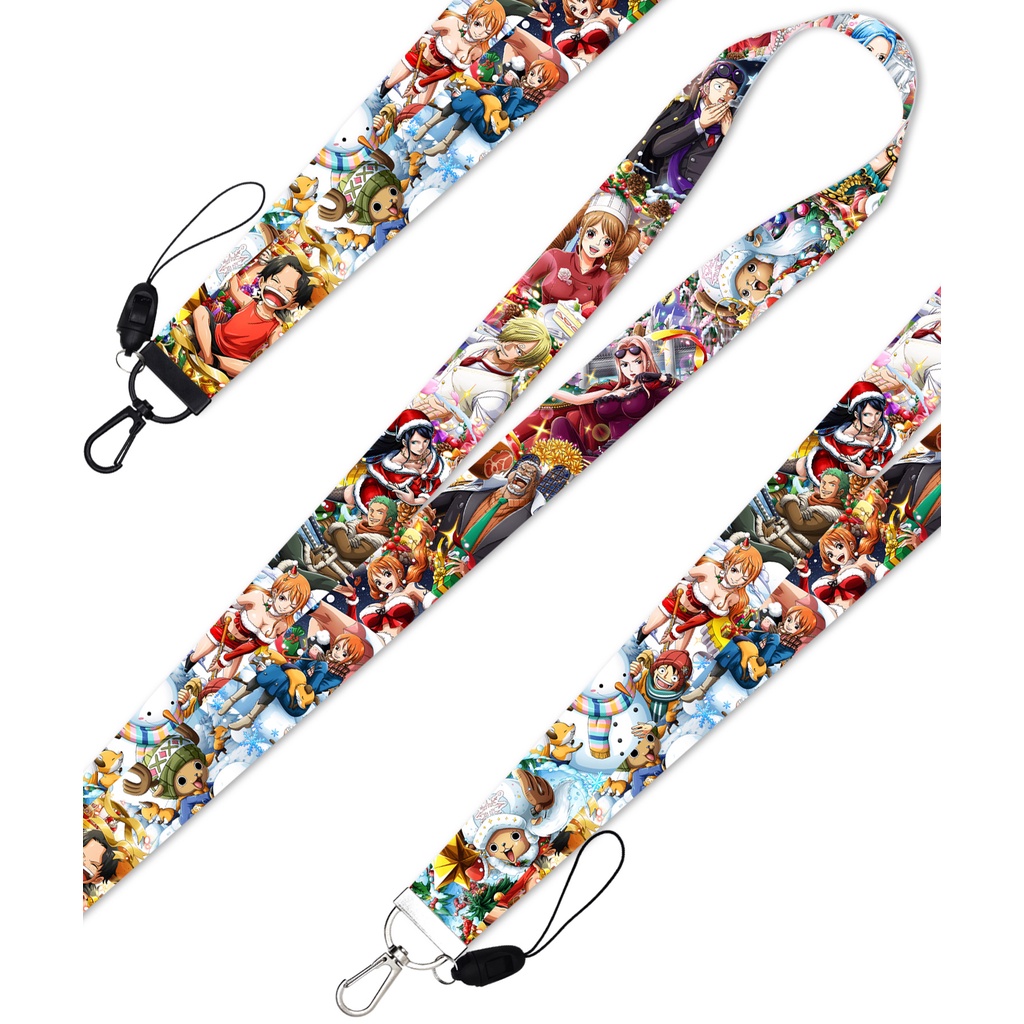 Dây Đeo Điện Thoại / Móc Khóa / Thẻ Hình one Piece Luffy Sauron webbing Mới Giáng Sinh Có Thể Tách Rờ