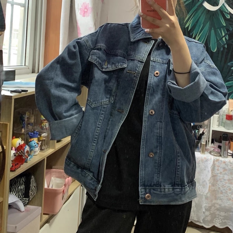 Áo khác bò form rộng nam nữ