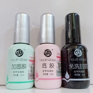  Bộ 3 Cứng móng Base Top hoa hồng làm nail bền đẹp 