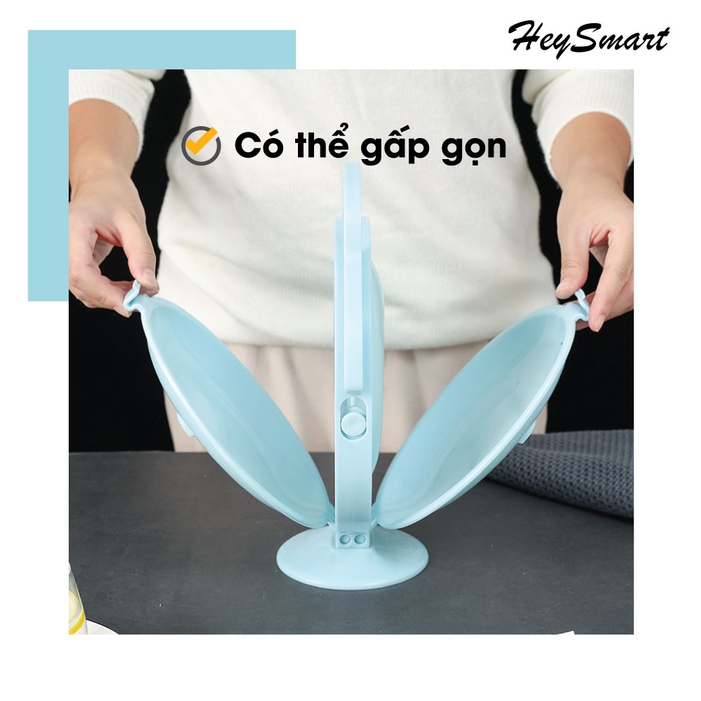 Dĩa 3 tầng gấp gọn sáng tạo tiện lợi, set đĩa nhựa đựng trái cây gấp gọn cao cấp (giao màu ngẫu nhiên)