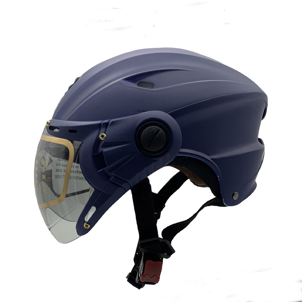 Mũ bảo hiểm nửa đầu có kính dành cho nam SUNDY HP-01K an toàn, thời trang, nhiều màu, Freesize (vòng đầu 55-61cm)