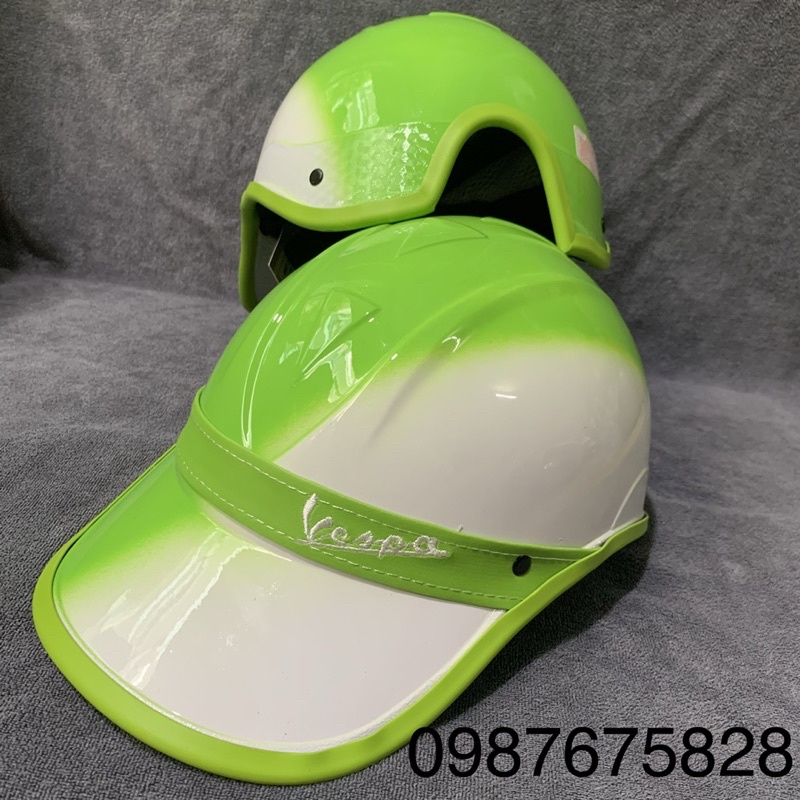 MẪU MỚI 🎉 2022 🎉 nón bảo hiểm kết vespa viền da 2 màu phủ nano