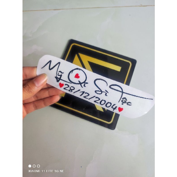 Tem chữ ký 2 dòng