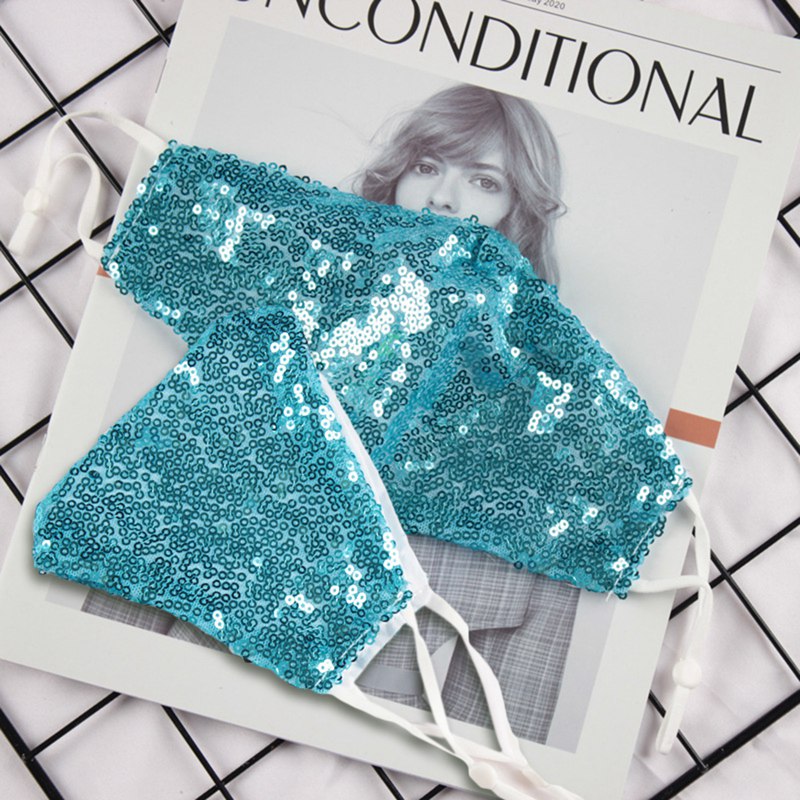 Khẩu trang chống bụi có thể giặt trang trí kim tuyến lấp lánh sành điệu | BigBuy360 - bigbuy360.vn