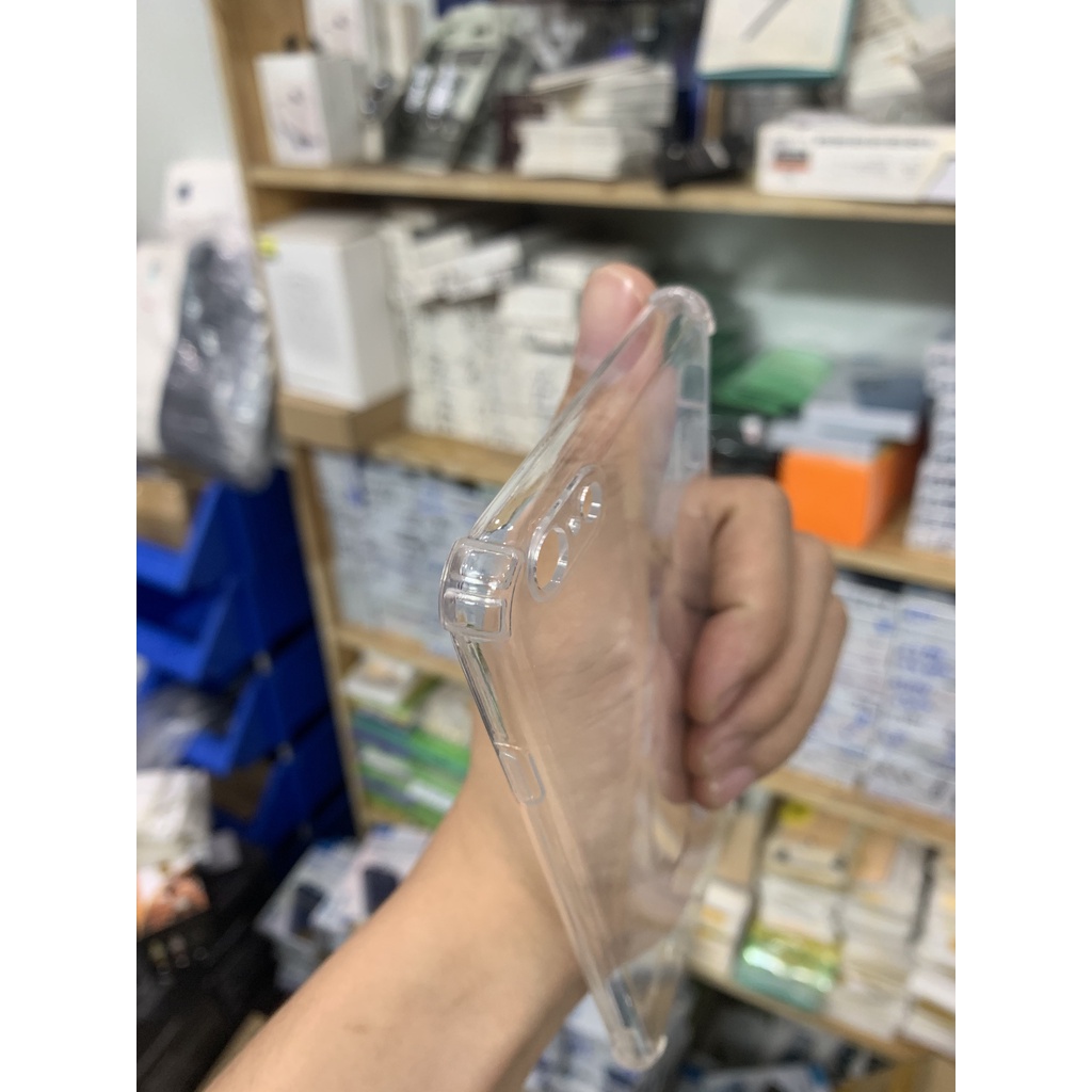 Ốp lưng silicon trong suốt chống sốc cho iPhone 6 đến 15 pro max