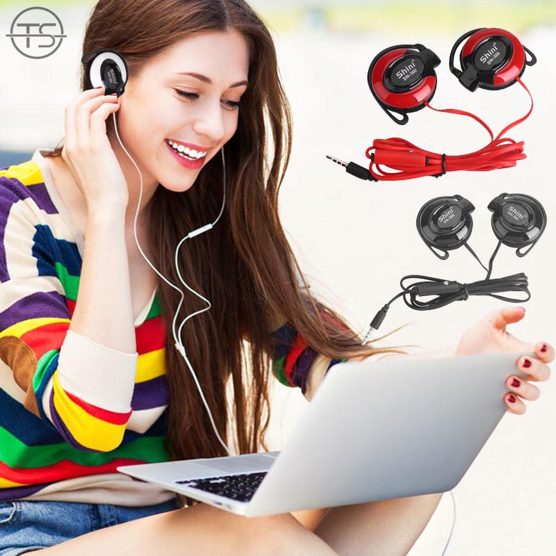 SONG Shini360 Wired Headphone Ear Hook with Mic 3.5mm Computer Running Portable