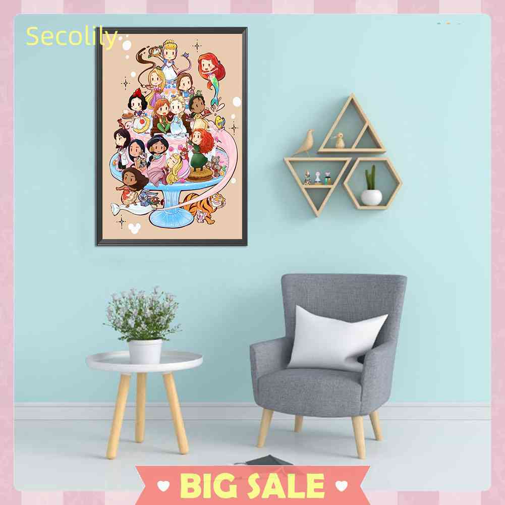 Bộ Tranh Thêu Chữ Thập 11CT DIY Hình Công Chúa Hoạt Hình