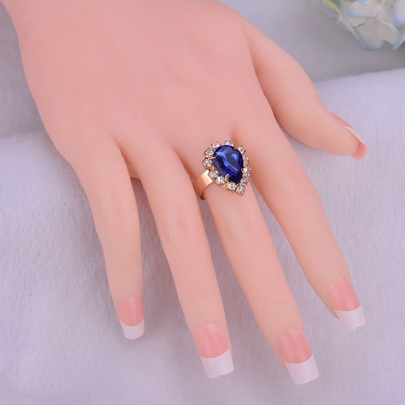 Bộ trang sức làm đẹp hình giọt nước đính đá sang trọng cho nữ