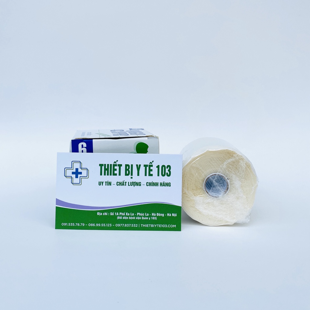 Băng Thun Cuộn Urgo Số 6 - 8 , Băng URGO CREPE Đã Kéo Giãn Dùng Dán Sườn Trong Chấn Thương, Sau Phẫu Thuật