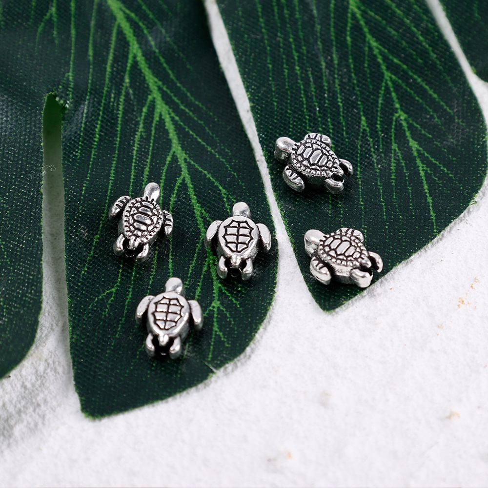 Set 80 Hạt Xâu Chuỗi 9mm Hình Rùa Biển Làm Trang Sức