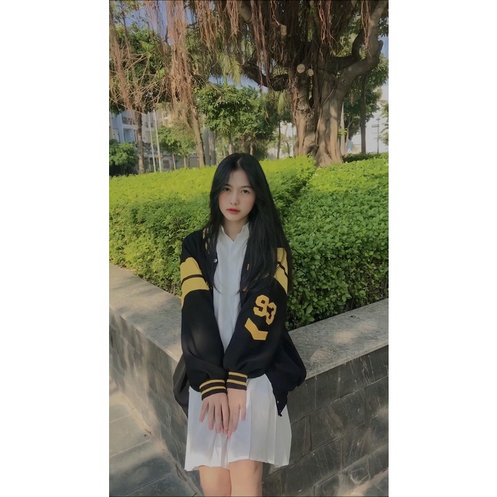 Áo Khoác Bomber In Chữ LB, Áo Khoác Nỉ Nam Nữ Form Rộng Dáng Hàn [NewUnisex]