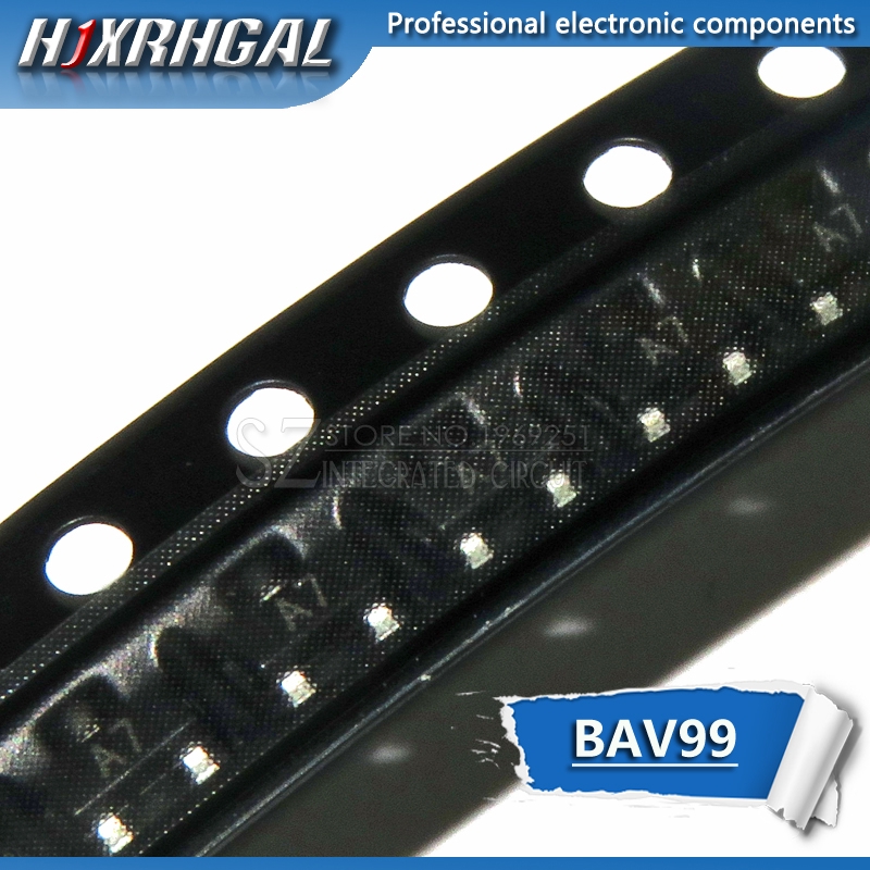 Set 100 Linh Kiện Điện Tử Bav99Lt1G Sot23 Bav99 A7 Sot Bav99Lt Sot23-3