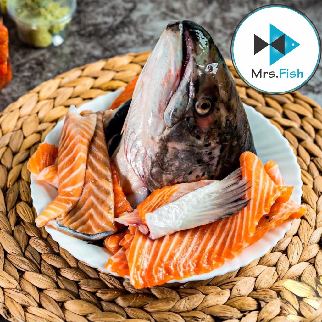 Bộ đầu xương Cá Hồi Tươi  Nauy