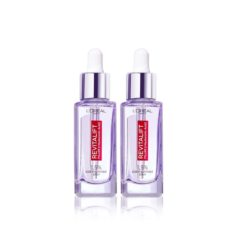 Bộ 2 serum siêu cấp ẩm & giảm nếp nhăn L'Oreal Paris Revitalift Pure Hyaluronic Acid 1.5% (30ml x 2)