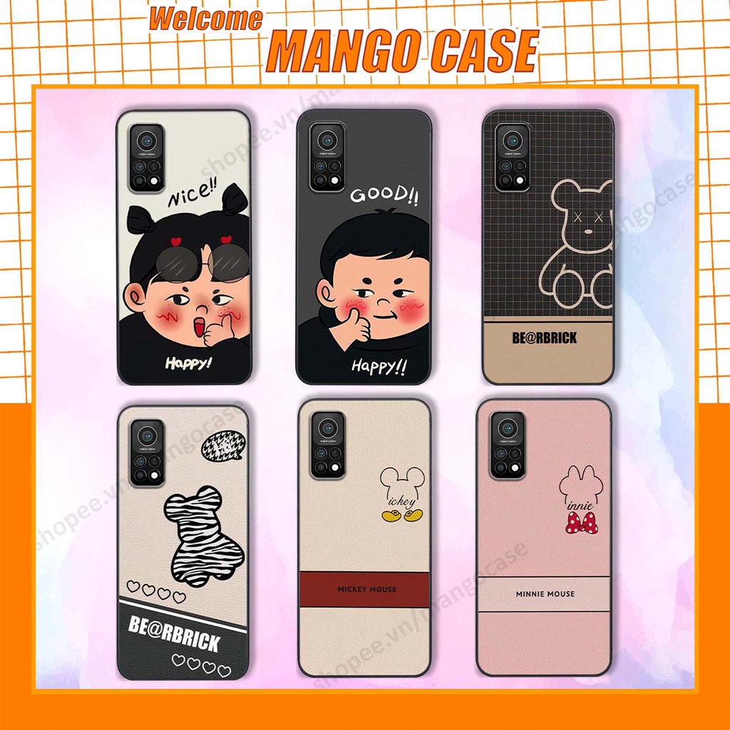 Ốp lưng Xiaomi Mi 10T Pro in hình happy nice, bé gấu đáng yêu