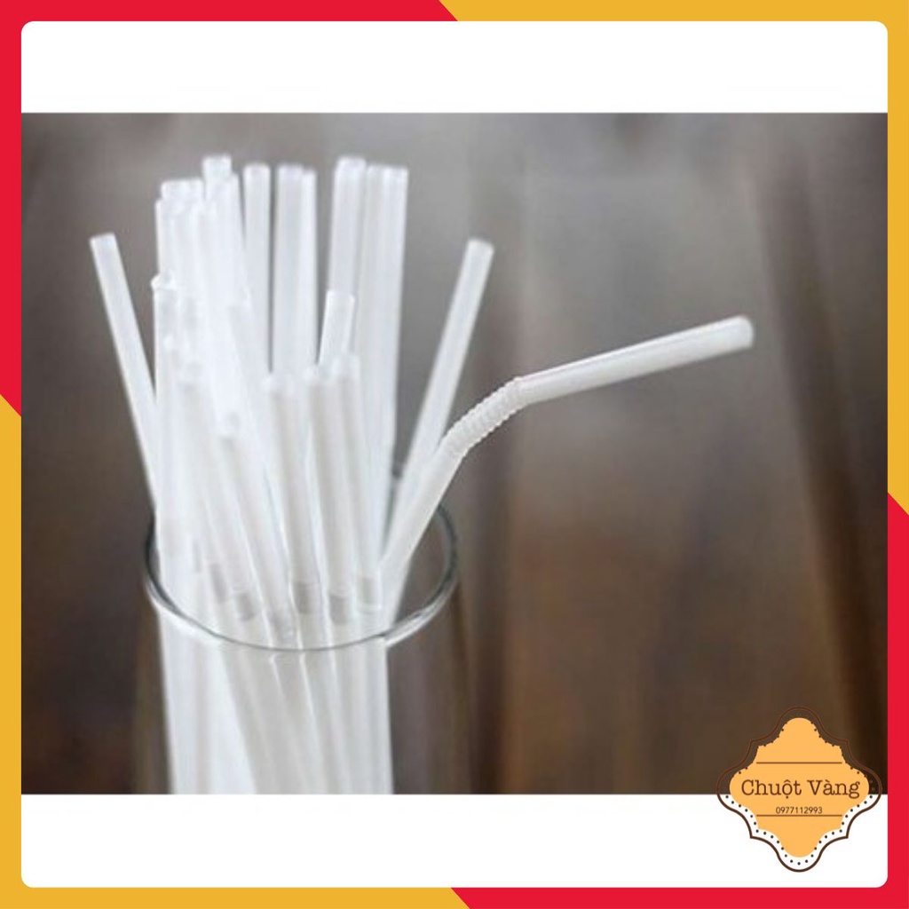 Combo 140 ống hút nhựa cong chịu nhiệt an toàn cho sức khỏe
