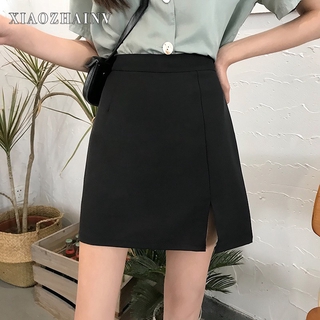 Chân váy XIAOZHAINV lưng cao phong cách Hàn Quốc