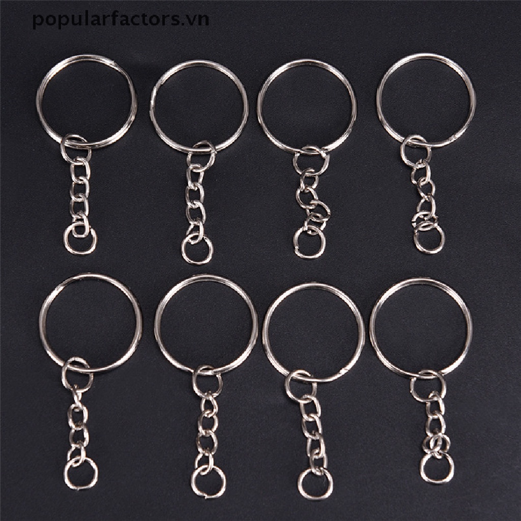 Set 50 Vòng Bạc Bóng 25mm Dùng Làm Móc Khóa DIY