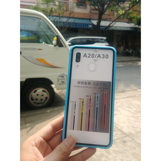 [ FREESHIP ] Ốp lưng Samsung A30/ Samsung A20, Ốp lưng trong suốt viền màu siêu hot