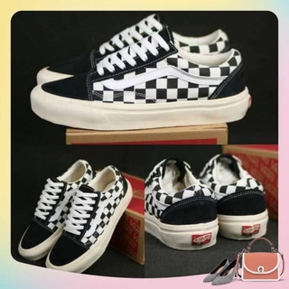 Giày Nam Nữ Dây Buộc Vans Classic, Giày Vans Caro Đen Trắng Full Box Bill Dễ Phối Đồ 2022