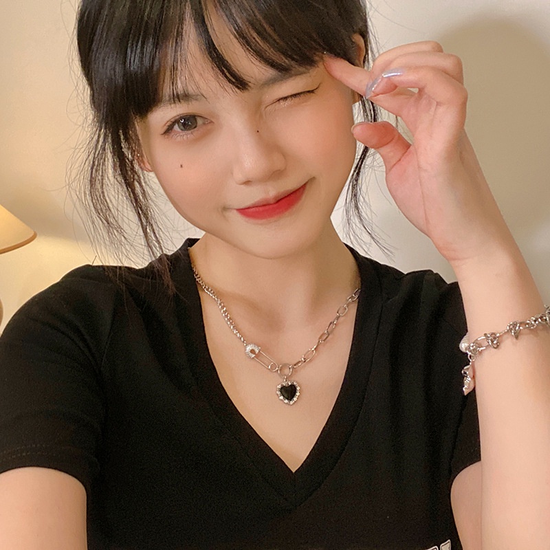 Vòng cổ MANYUE mặt tròn phong cách Hàn Quốc thời trang
