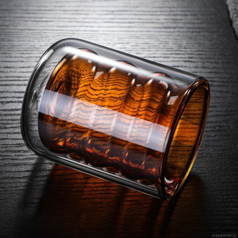 Fashion Stained Glass Water Cup Double Insulated Teacup Coffee Cup