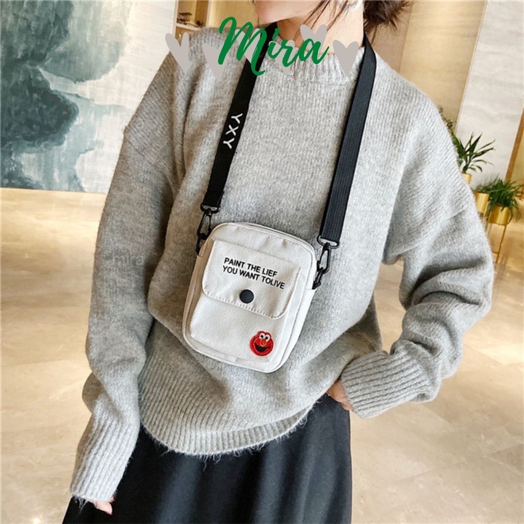 Túi xách nữ, Túi Tote, Túi Đeo Chéo Nữ Mini Canvas Đựng Điện Thoại Tolive Ulzzang Hàn Quốc MIRA-TV5001