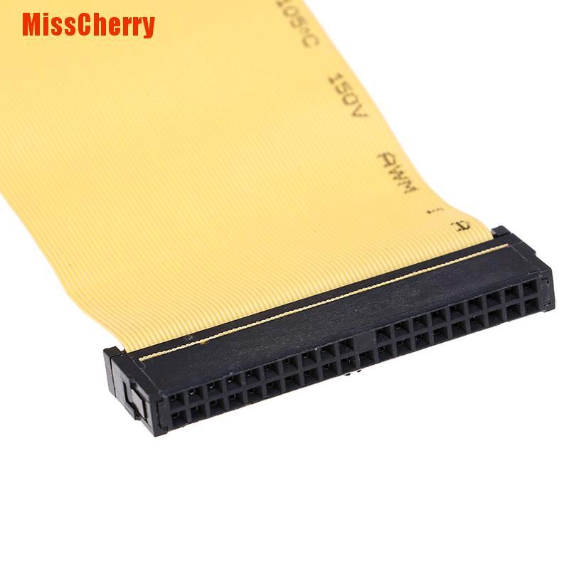 [MissCherry] 40 Pins 80 Wire Pata/Eide/Ide Hard Drive Dvd Ribbon Cable Yellow 40Cm