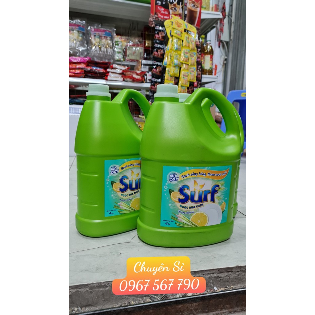 Bán Buôn Nước Rửa Chén Surf 4kg hương chanh sả