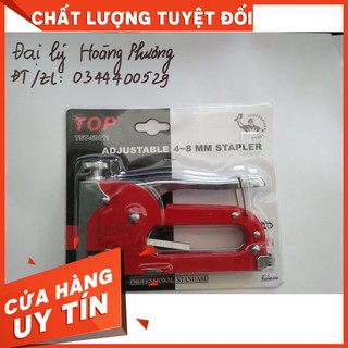 Kìm bấm ghim gỗ TOP đỏ (Súng bắn ghim có tăng lực Top đỏ)
