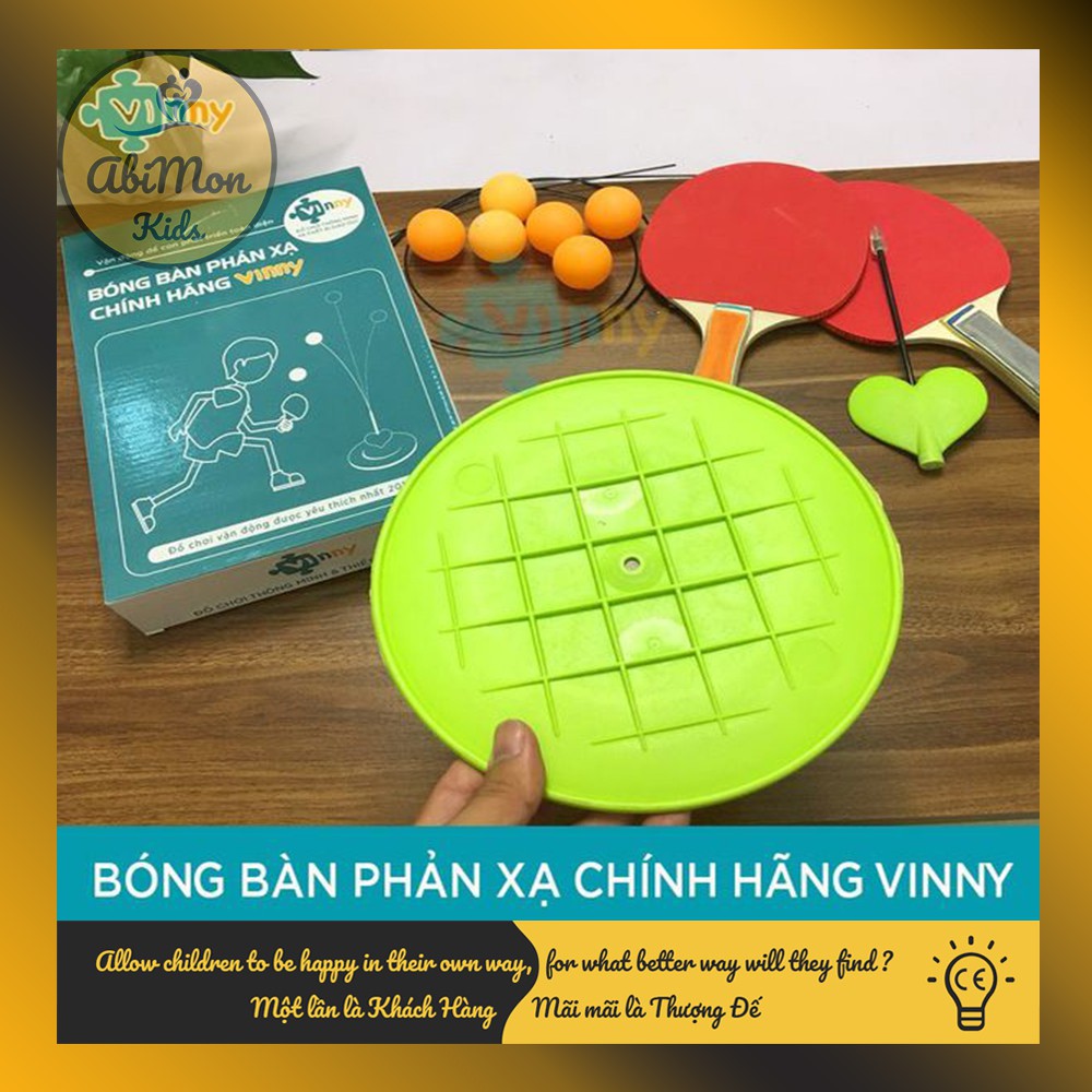 Bóng Bàn Phản Xạ Vinny Cho Bé ☘️ Montessori cao cấp ✨ (Đồ chơi Gỗ - Đồ chơi Giáo Dục - An toàn - Thông minh)