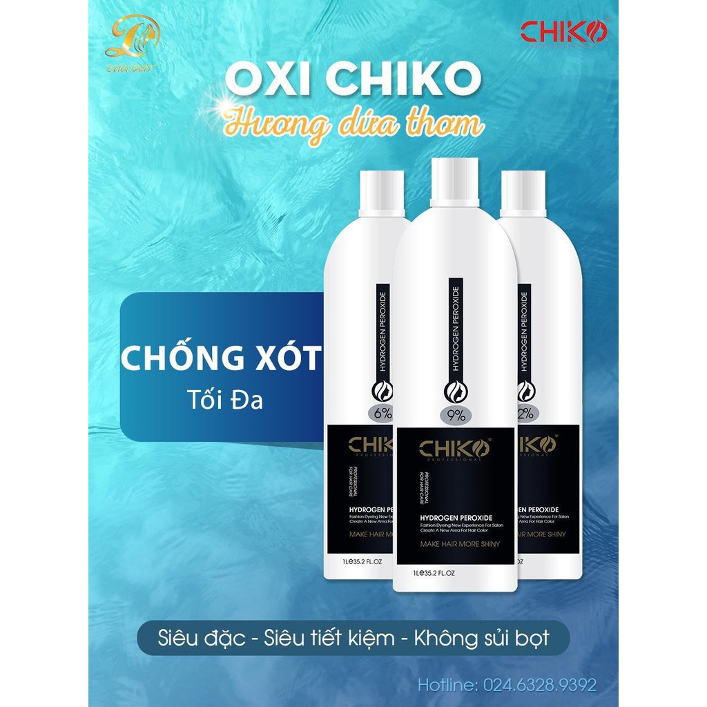 (CHÍNH HÃNG) Oxi nhuộm (trợ nhuộm) CHIKO - hương dứa 1000ml