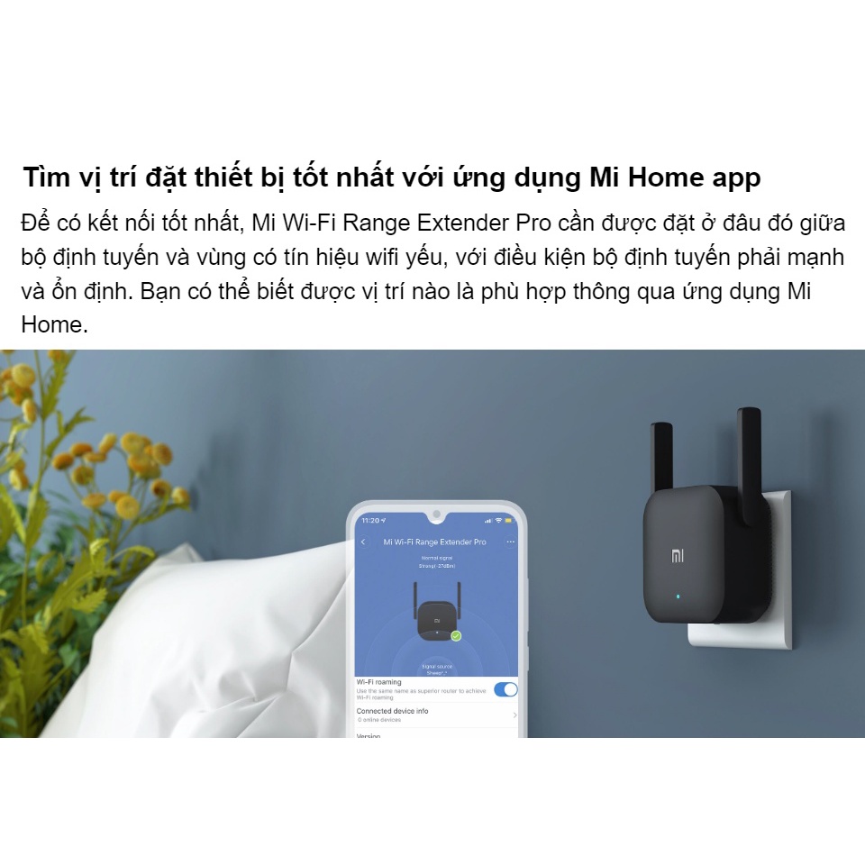 Thiết bị kích sóng Wifi Xiaomi Repeater Pro , bảo hành 2 năm
