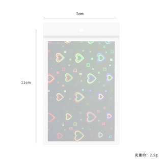 Sticker hình trái tim dạ quang dán móng, sticker dán móng