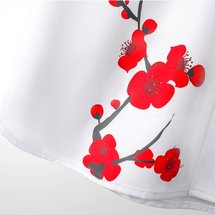 Áo sơ mi nam ngắn tay, họa tiết hoa lá, chất vải lụa thoáng mát , không nhăn , form regular Blossom AMANLAB