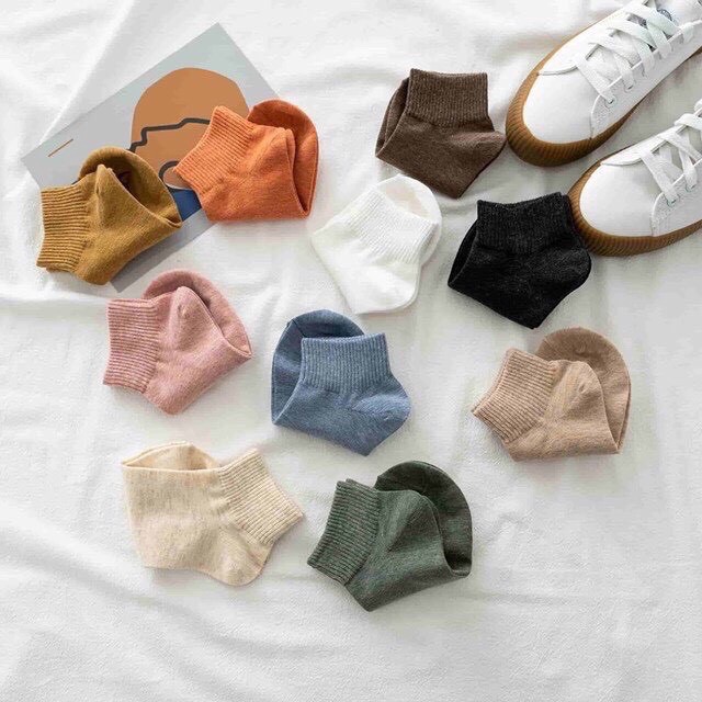 Sét 10 Đôi Tất Nữ Muối Tiêu Phong Cách VinTaGe