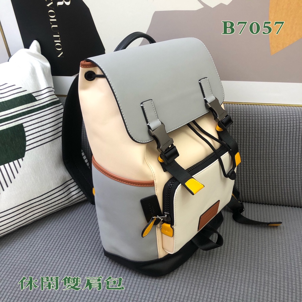 Ba lô nam da thật thời trang cao cấp Coach phong cách cá tính, trẻ trung