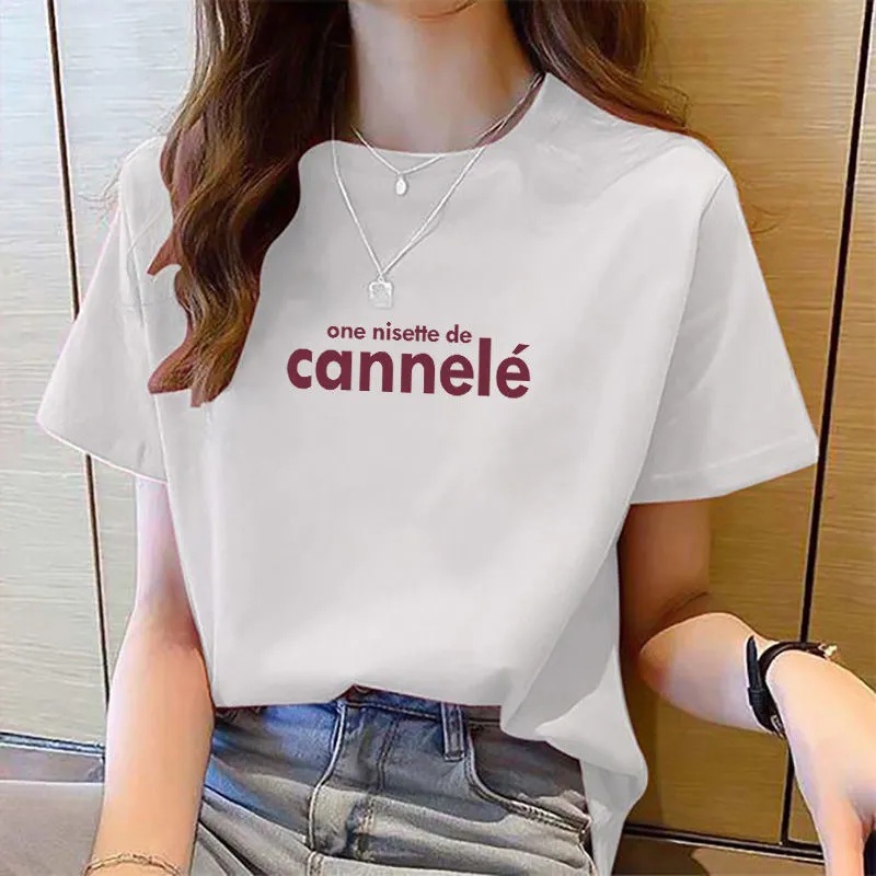 Korean version of loose fashion print trend short-sleeved T-shirt woman