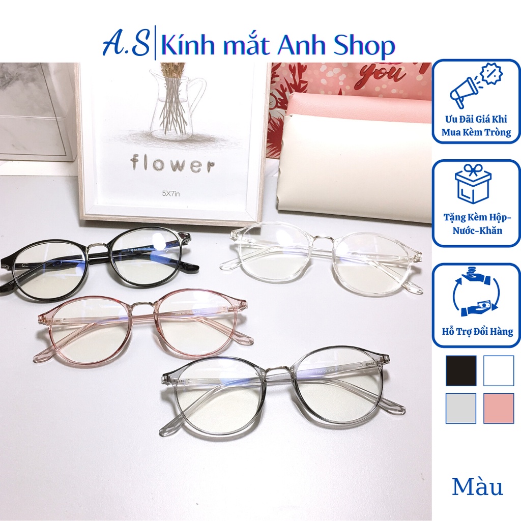 Kính tròn kích cỡ bé nam nữ chất liệu nhựa dẻo thời trang 2168A