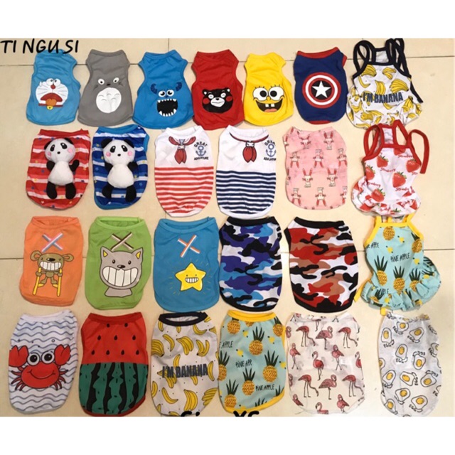 Áo cho chó mèo áo mùa hè mỏng mát