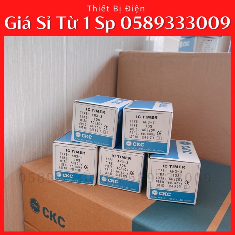 Rơ Le Thời Gian / IC TIMER cơ CKC AH3-3 10S 30S 60S 10M 30M 60M / Relay Anly Thời Gian