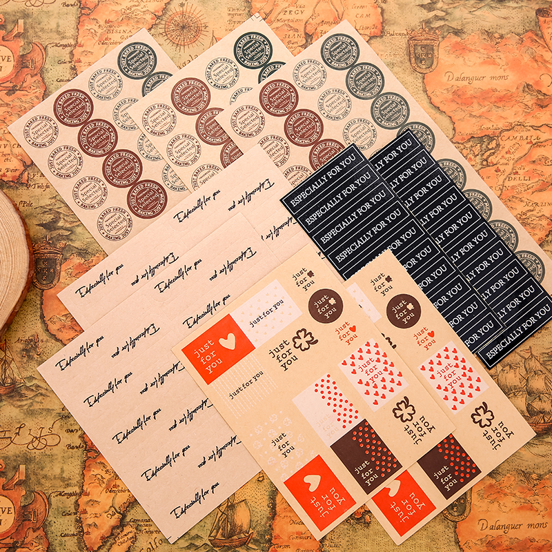 Nhãn dán đóng phong bì trang trí sổ tay kiểu châu Á